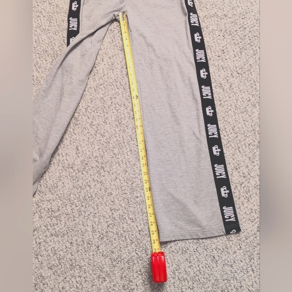 Juicy Couture Women's (Size Small) Light Gray Track Pants with Black Logo Trim - Picture 7 of 14